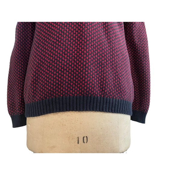 Karen Scott Women's Pullover Sweater Red Black V-Neckline S - Picture 3 of 8